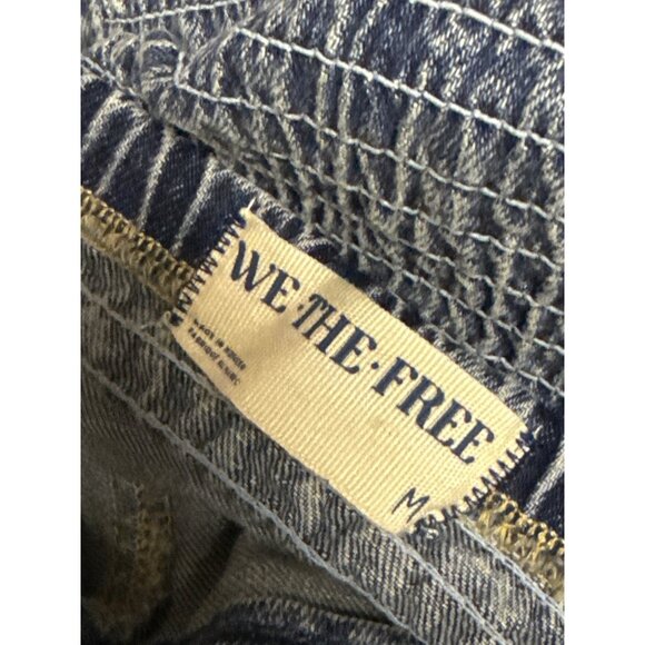 We The Free People Je Suis Pret Women's Jumpsuit Barrel Denim Jean Medium - Picture 11 of 14